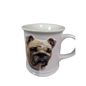 XPRES Best Friend Originals Bulldog 3D Relief Ceramic Coffee Mug White 2004